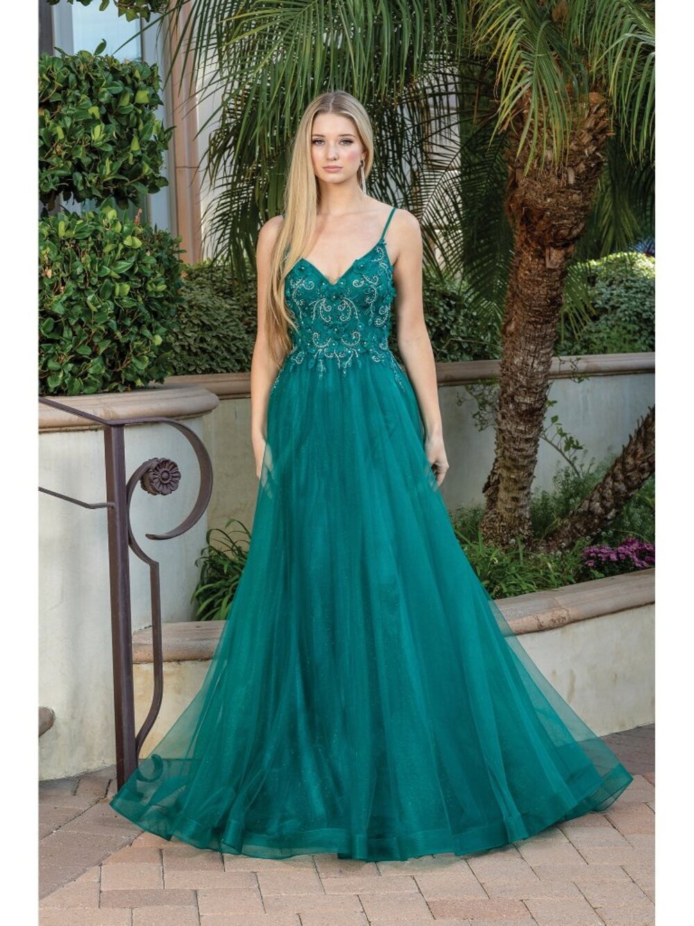 NEW HUNTER-GREEN Evening Gown Floor Length Formal Elegant Stunning 4276